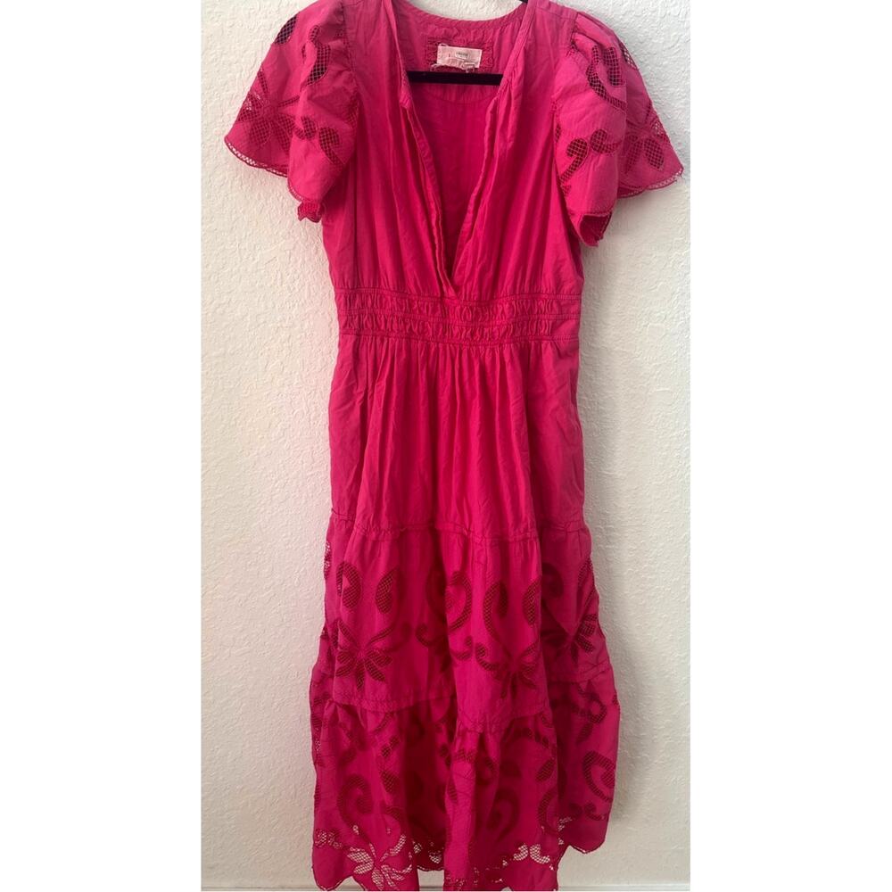 Anthropologie $249 Medium Somerset Cut Out Cottagecore Summer Flowy Maxi Dress - Picture 3 of 12